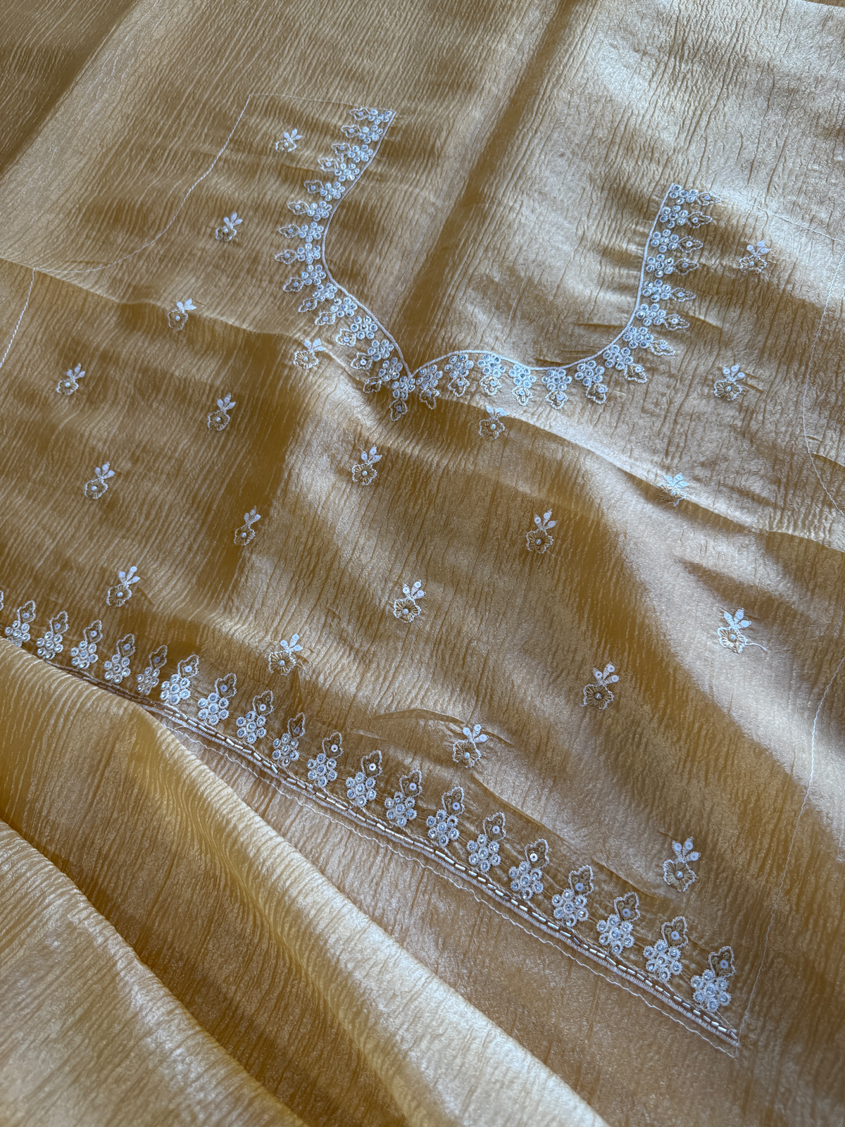 Crushed Crape Saree/ HW507