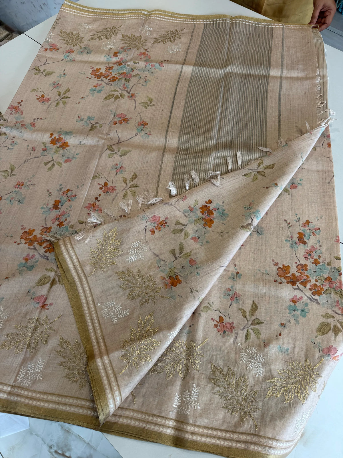 Soft semi Tussar Saree/ 2295