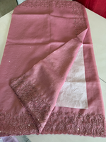Crushed crape saree/ HW457