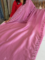 Crushed crape saree / HW661