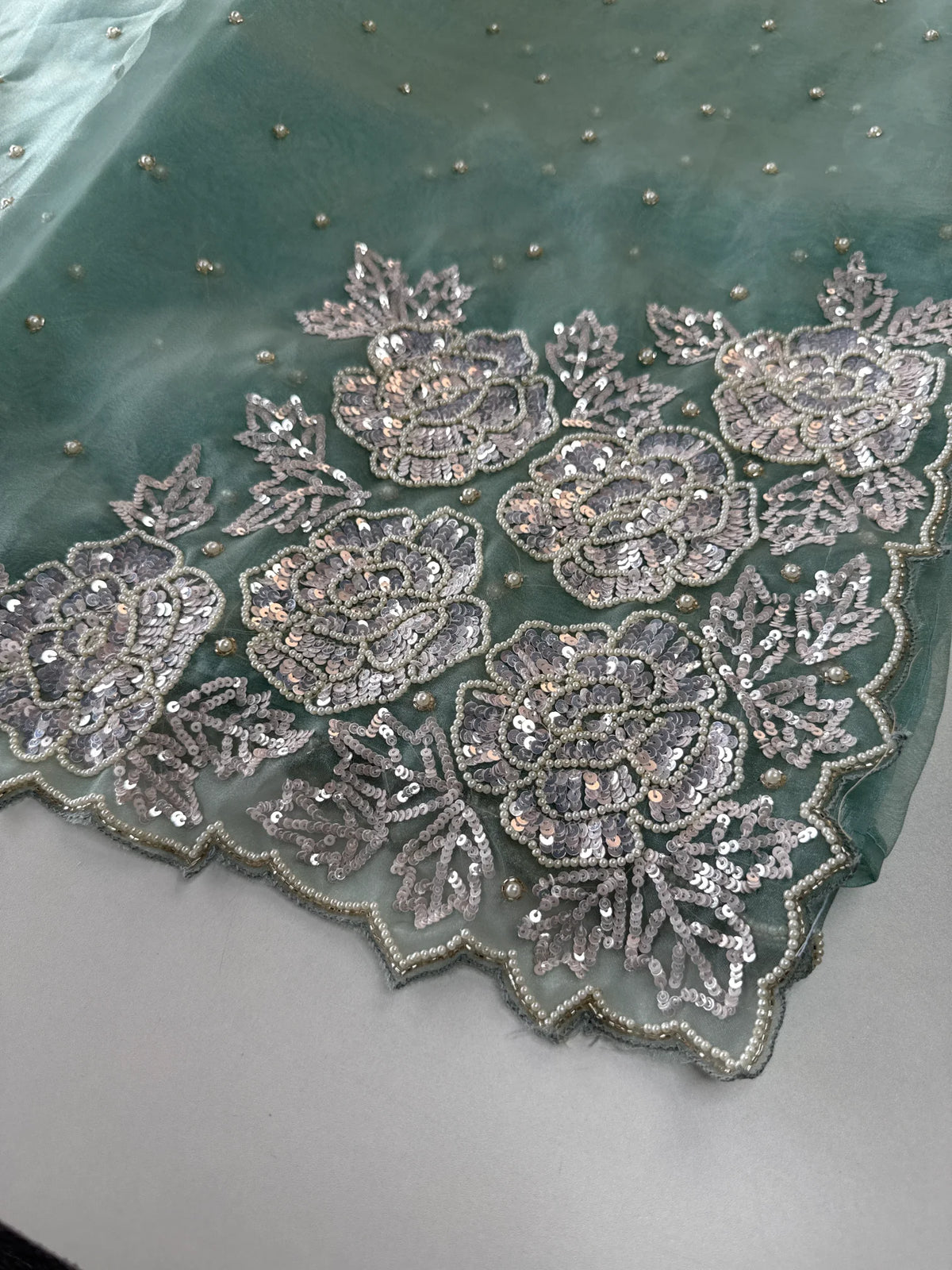 Glass Organza Saree/ AP1010