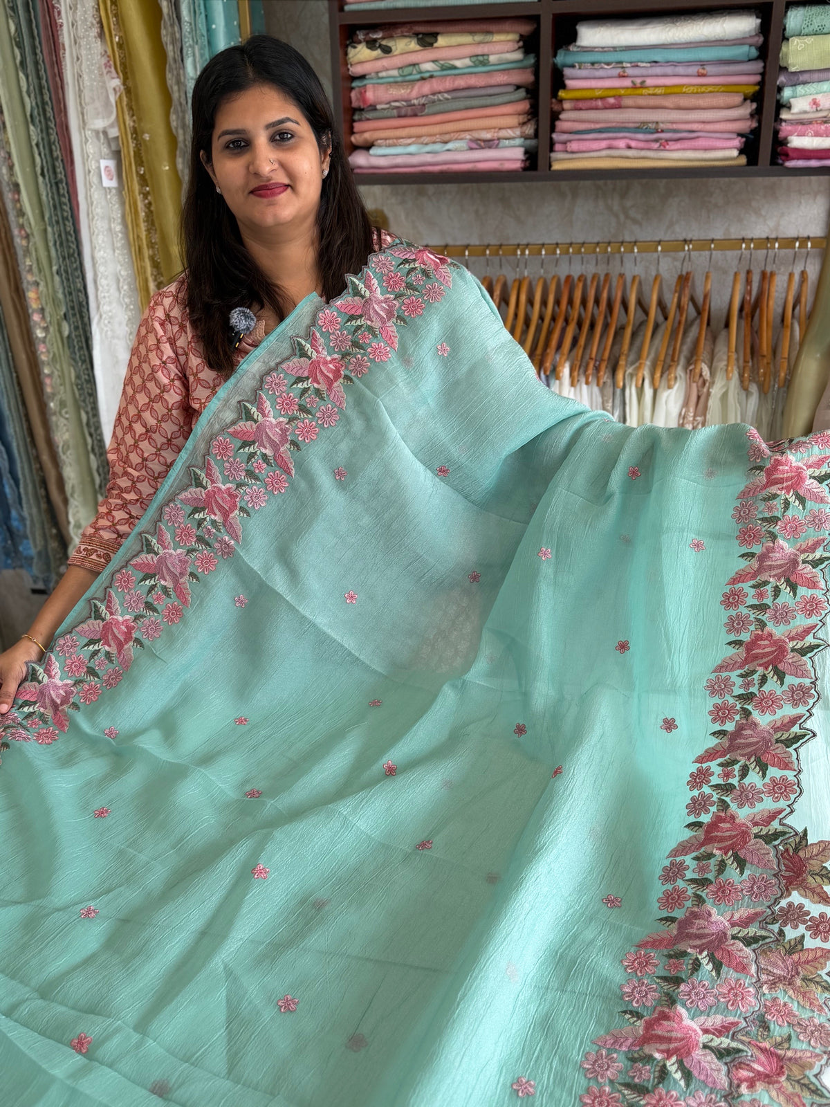 Crushed Crape Saree/ SC44
