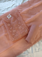 Soft organza unstitched salwar set / US1275