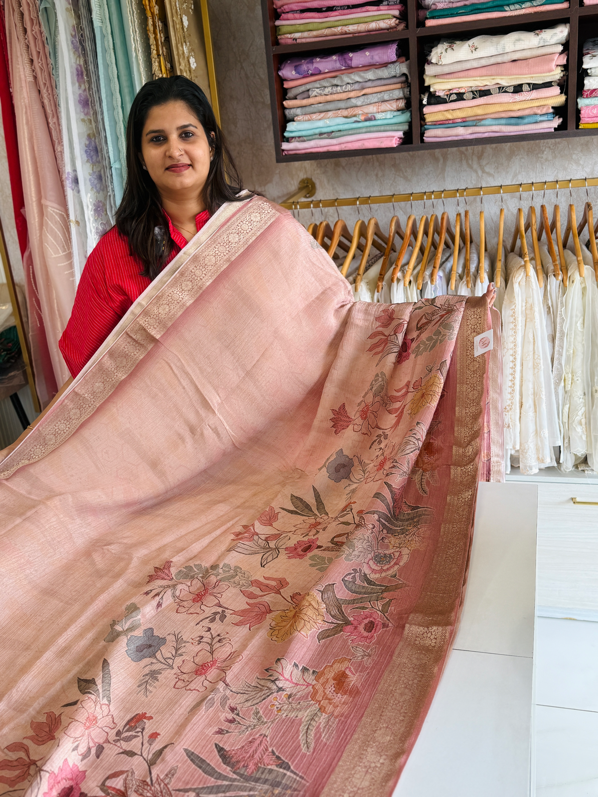 Crushed Tissue Saree/ 183A
