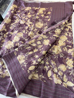 Semi Tussar printed saree/ PP06