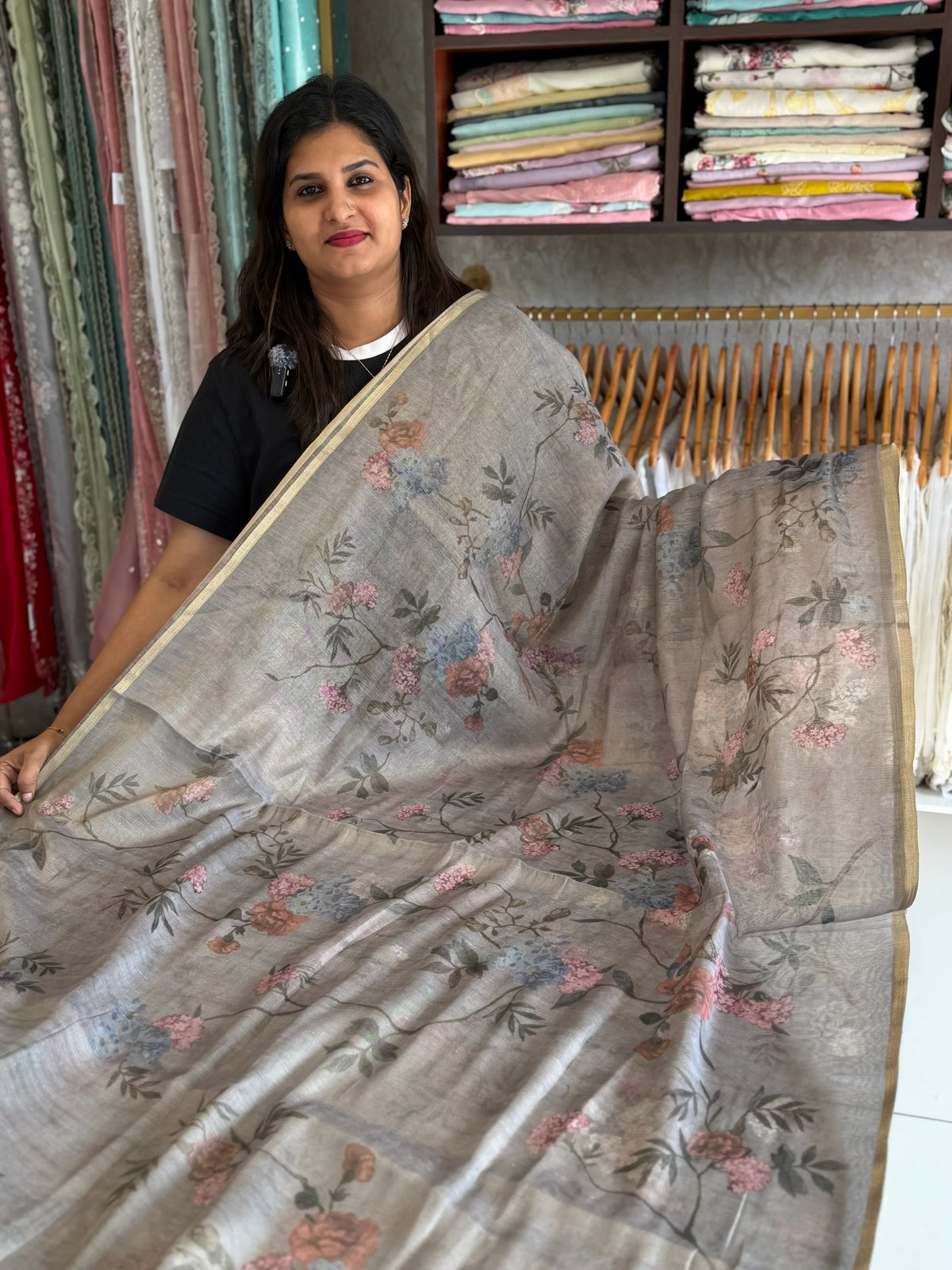 Tissue Chanderi blended saree/ GDF11