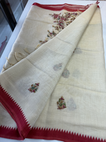 Tissue linen blended saree/ 1671