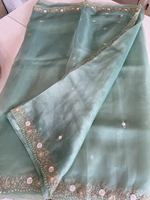 Glass organza party wear saree/ SA850