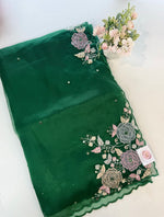 Glass Organza Saree/ SA007