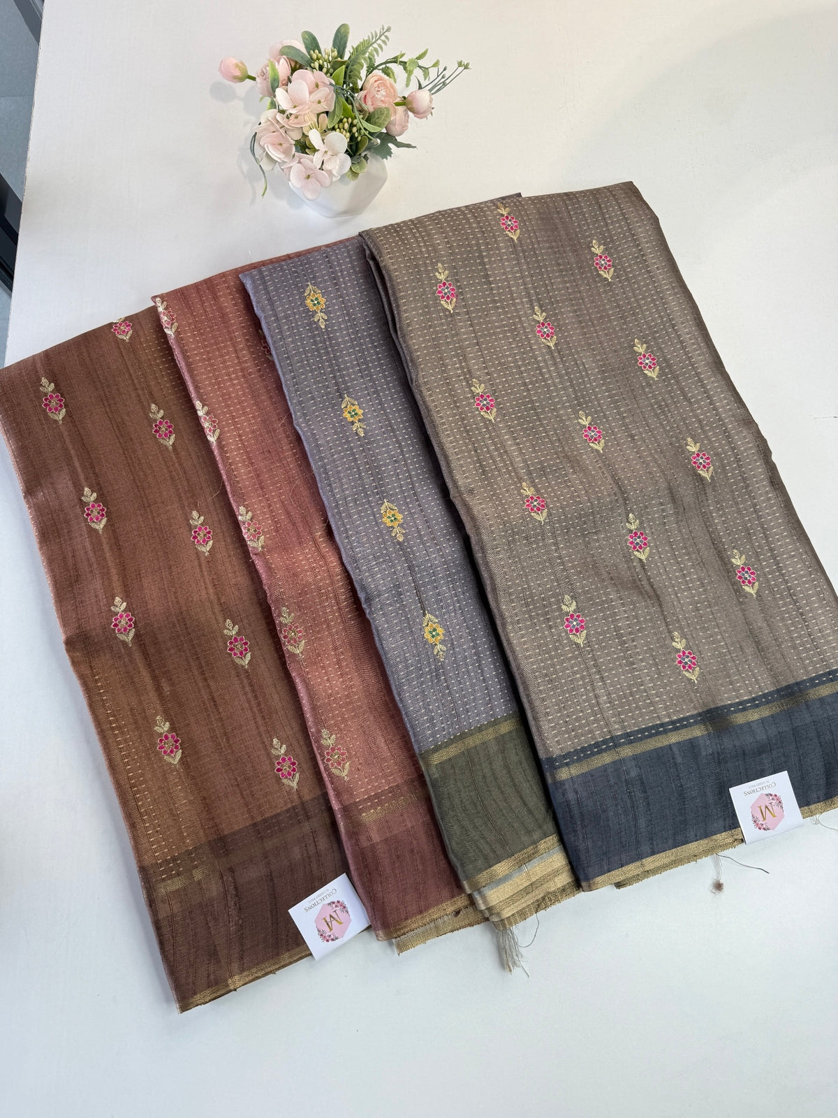 Soft Semi Tussar Saree/D462