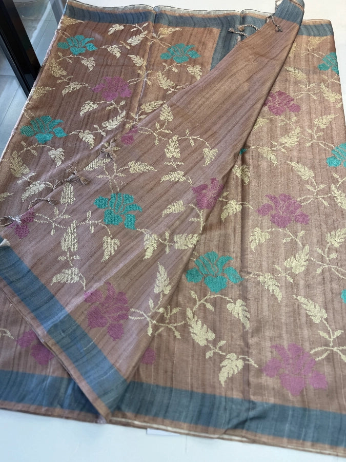 Soft Semi Tussar Saree/ D249