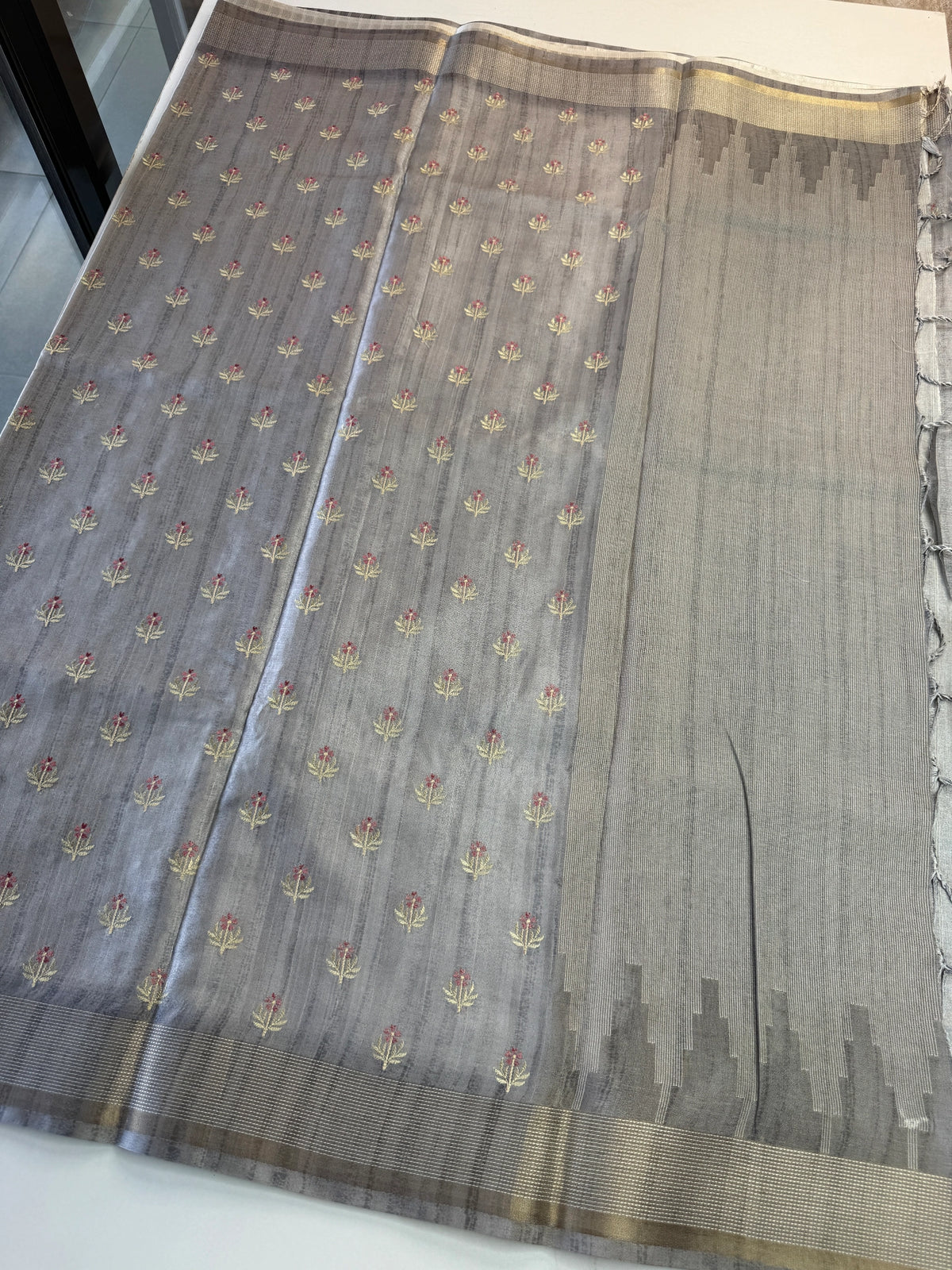 Soft semi Tussar Saree/ D390