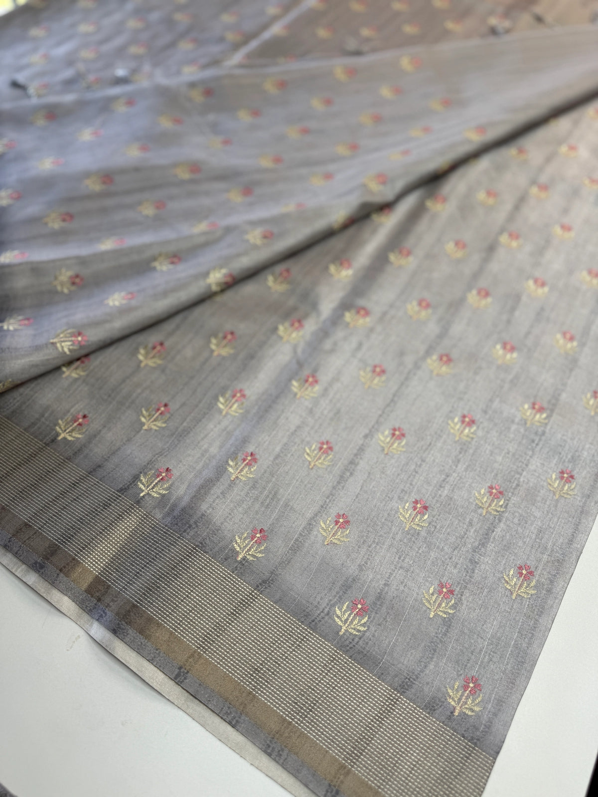 Soft semi Tussar Saree/ D390