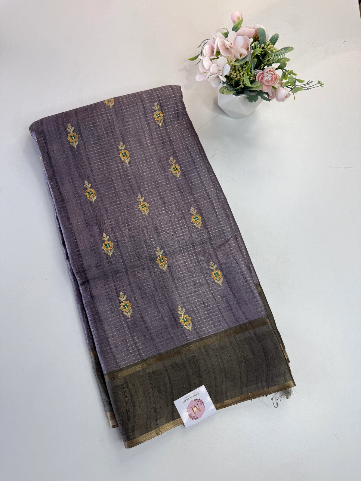 Soft Semi Tussar Saree/D462