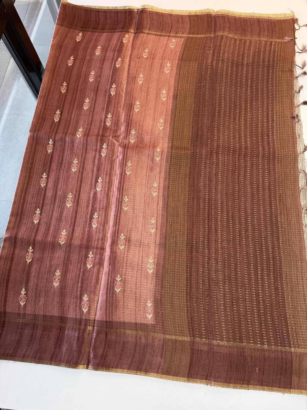 Soft Semi Tussar Saree/D462