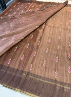 Soft Semi Tussar Saree/D462