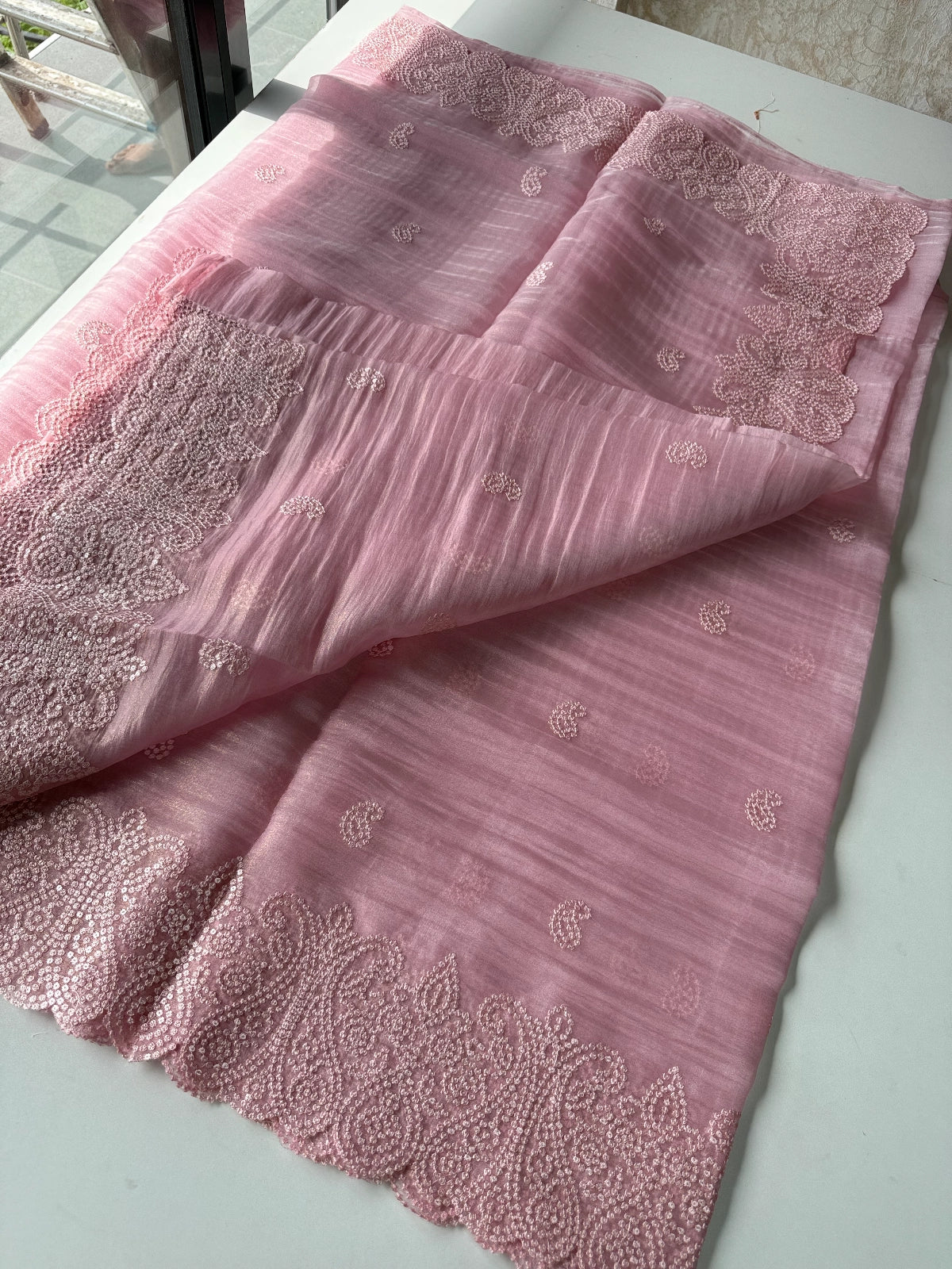 Shimmer crushed georgette/D14874