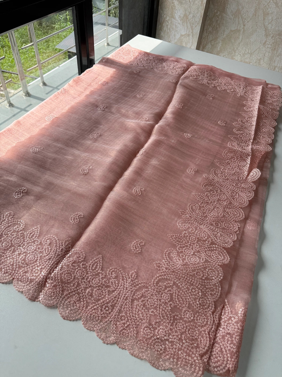 Shimmer crushed georgette/D14874