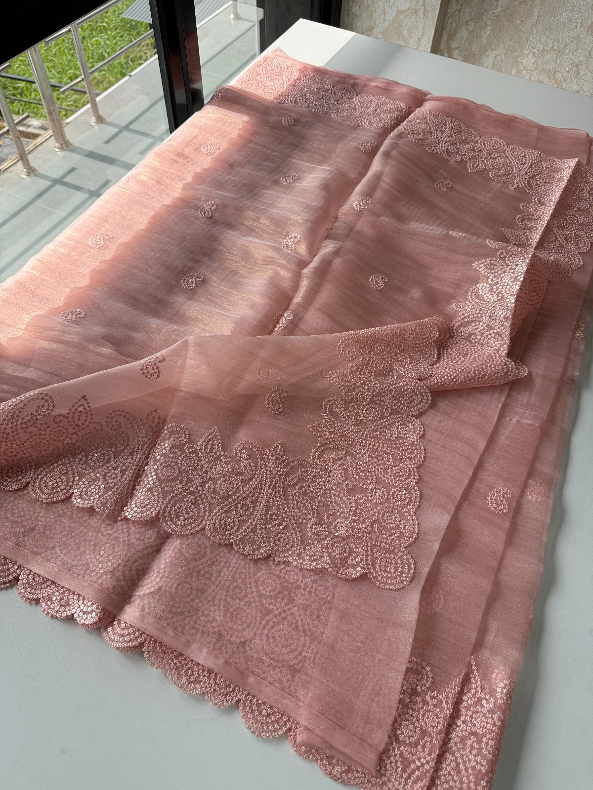 Shimmer crushed georgette/D14874