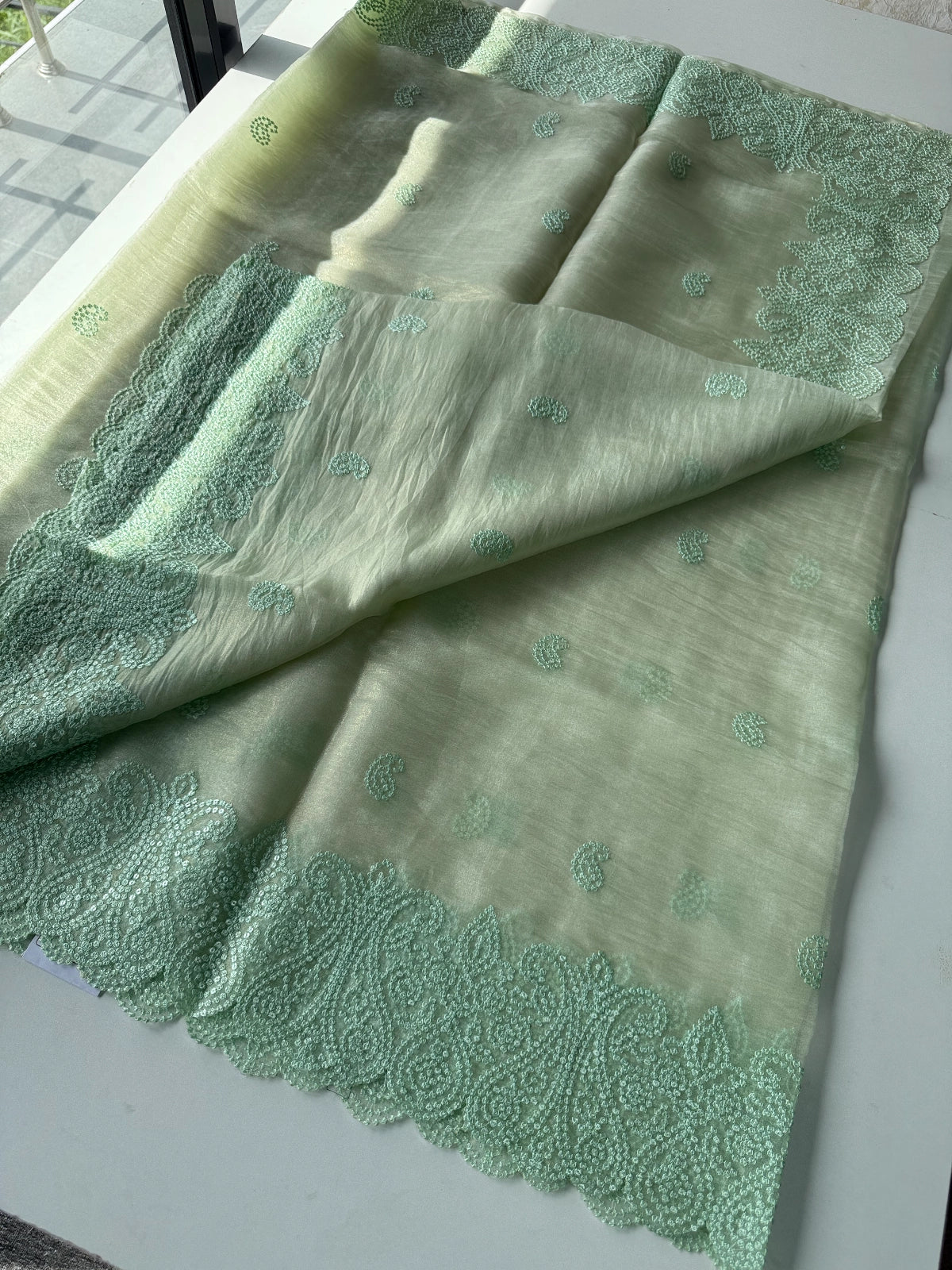 Shimmer crushed georgette/D14874