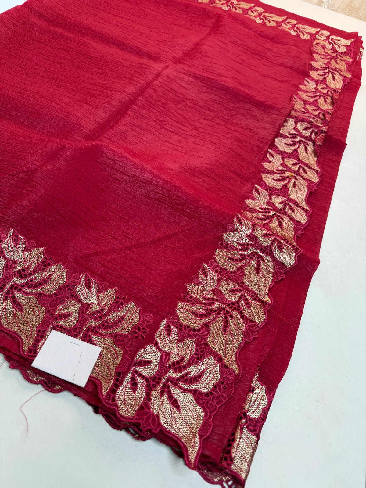 Crushed Crape Saree/ CW526
