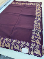 Crushed Crape Saree/ CW526
