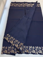 Crushed Crape Saree/ CW526