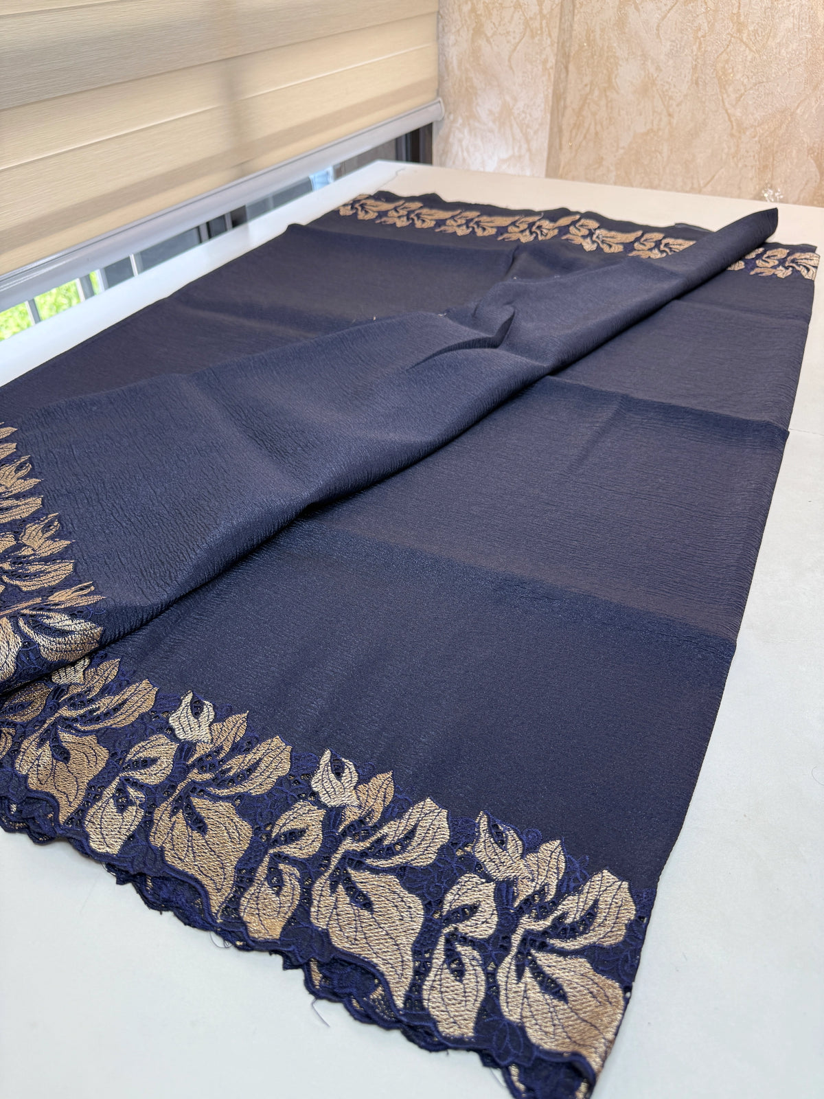 Crushed Crape Saree/ CW526