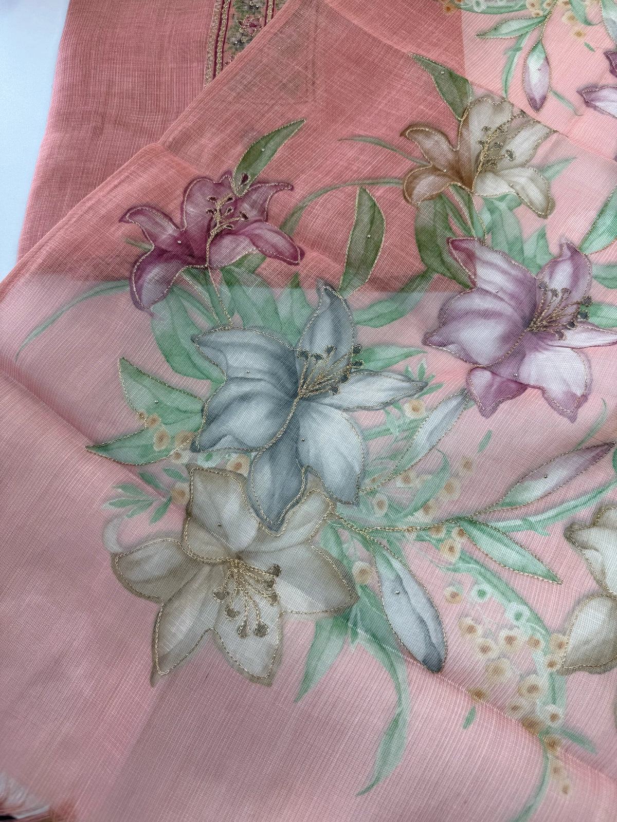 Linen Tissue blend unstitched salwar set / SU13