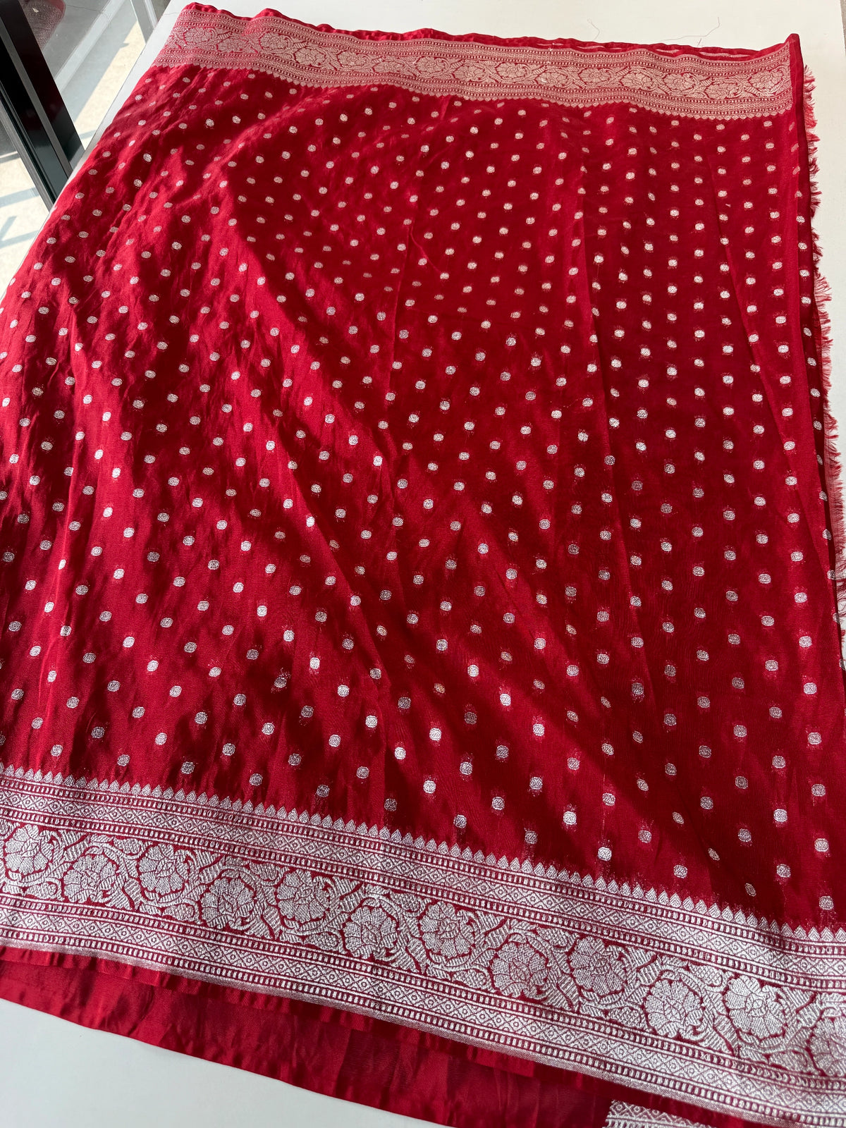 Banaras weaved semi silk saree/ MC324