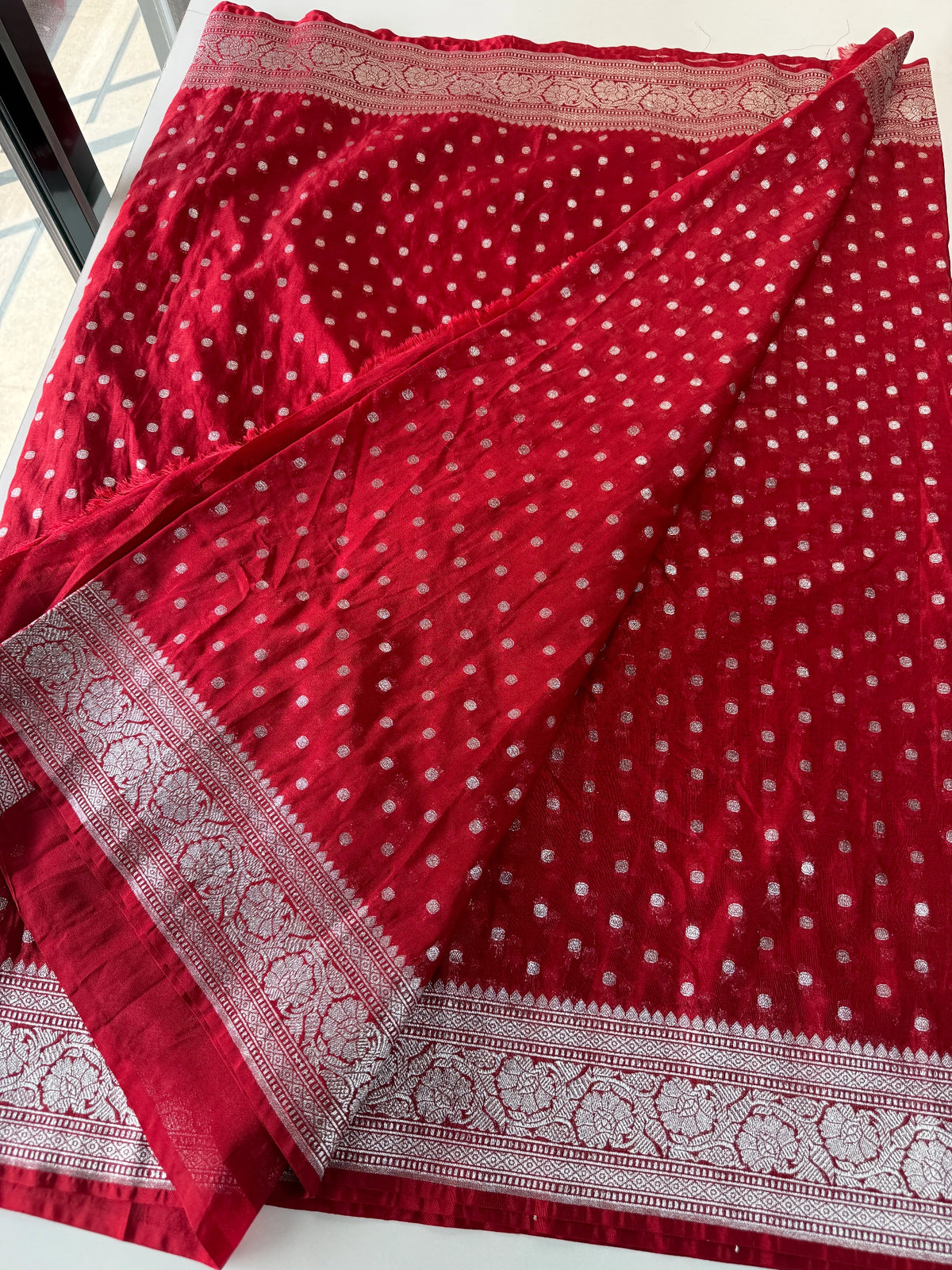 Banaras weaved semi silk saree/ MC324