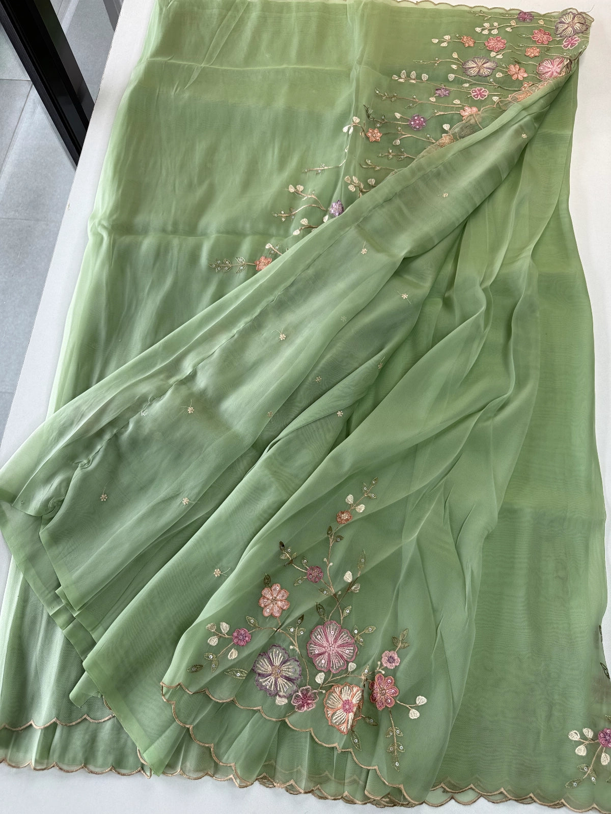 Semi Viscous Organza Saree / AWS74
