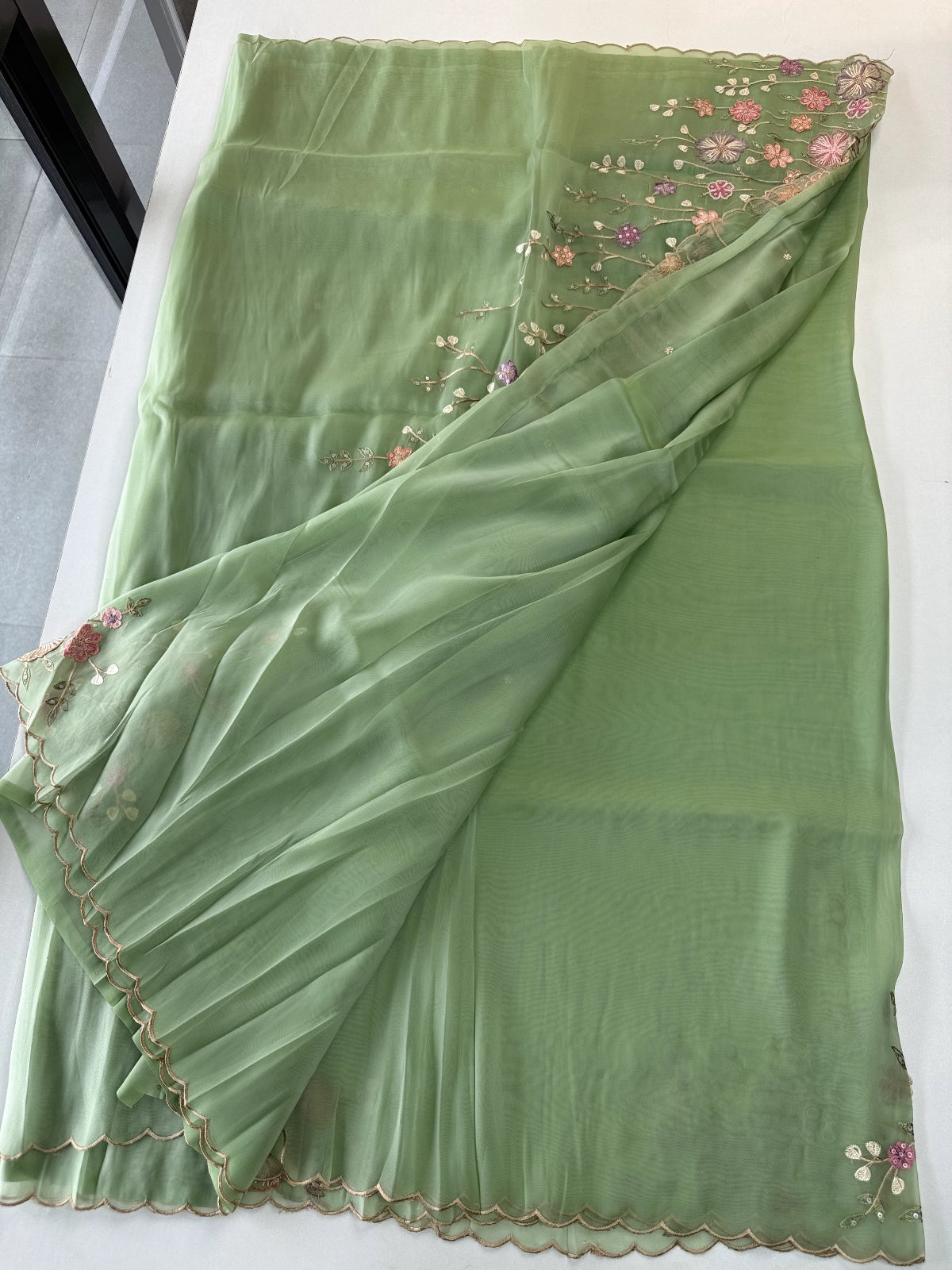 Semi Viscous Organza Saree / AWS74