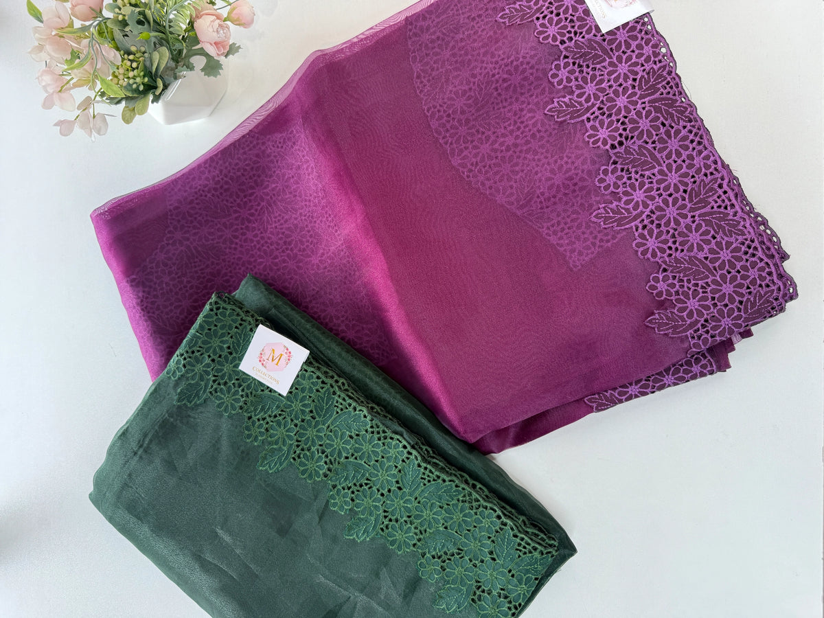 Glass Organza Saree / 199B
