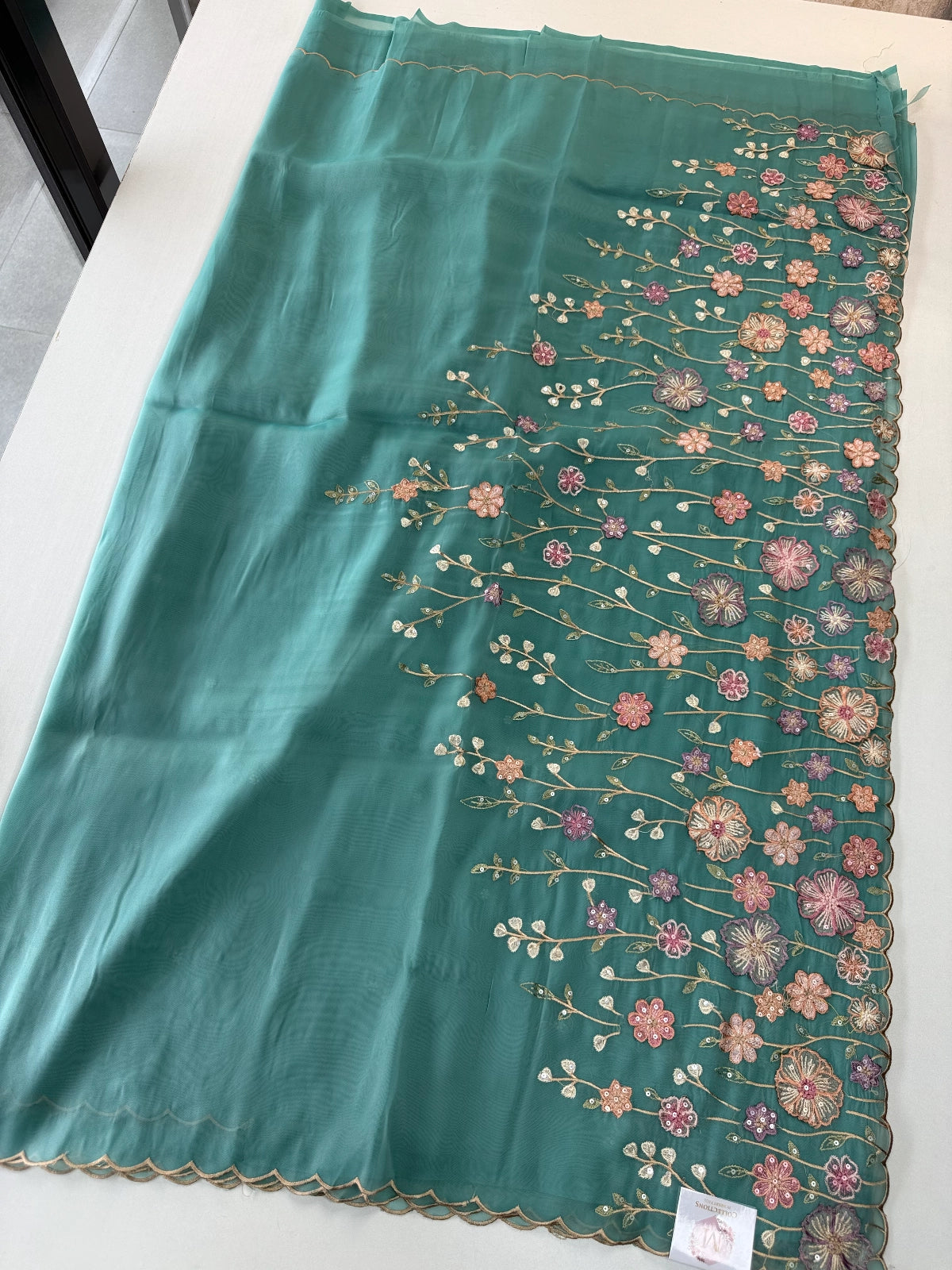 Semi Viscous Organza Saree / AWS74