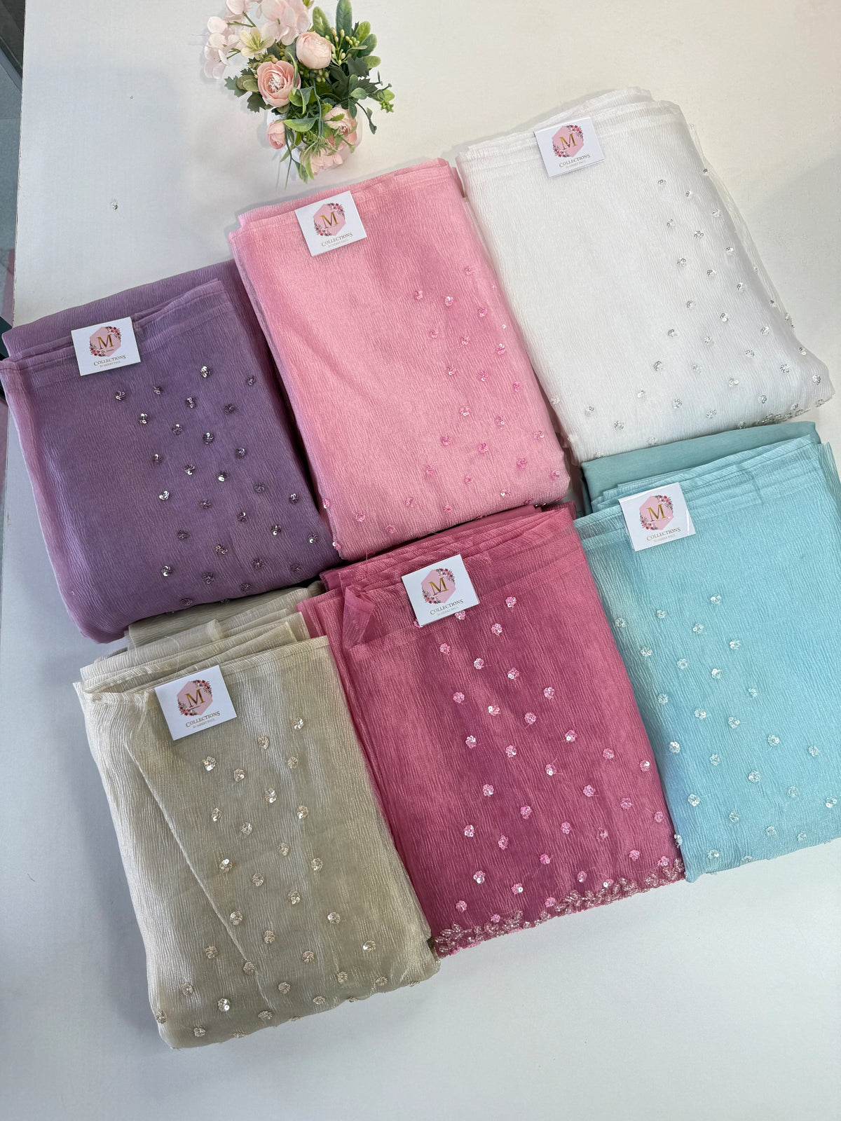 Crushed Tissue unstitched salwar set /298B