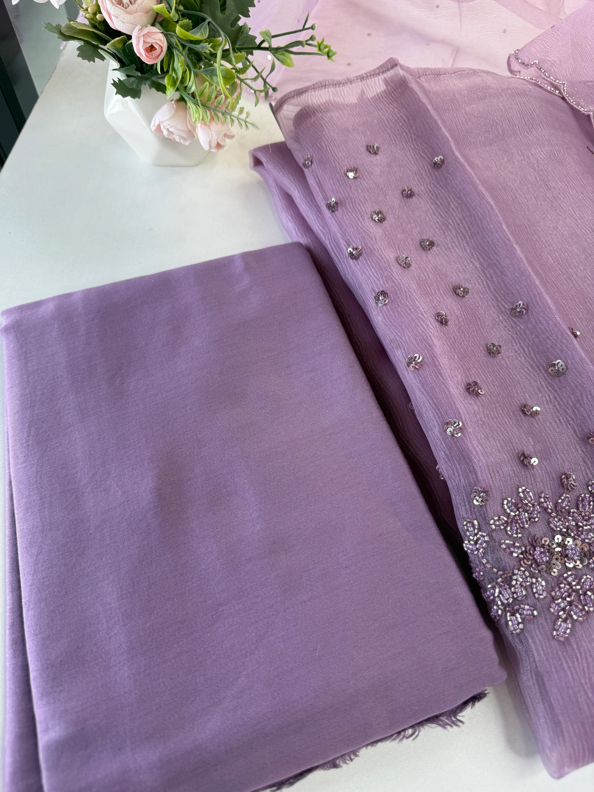 Crushed Tissue unstitched salwar set /298B
