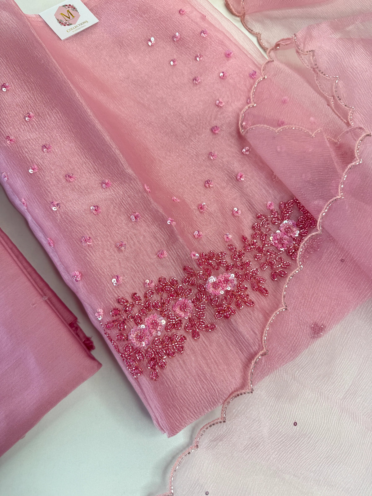 Crushed Tissue unstitched salwar set /298B