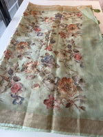 Tissue Linen Blend Saree/ C562