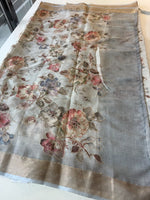 Tissue Linen Blend Saree/ C562