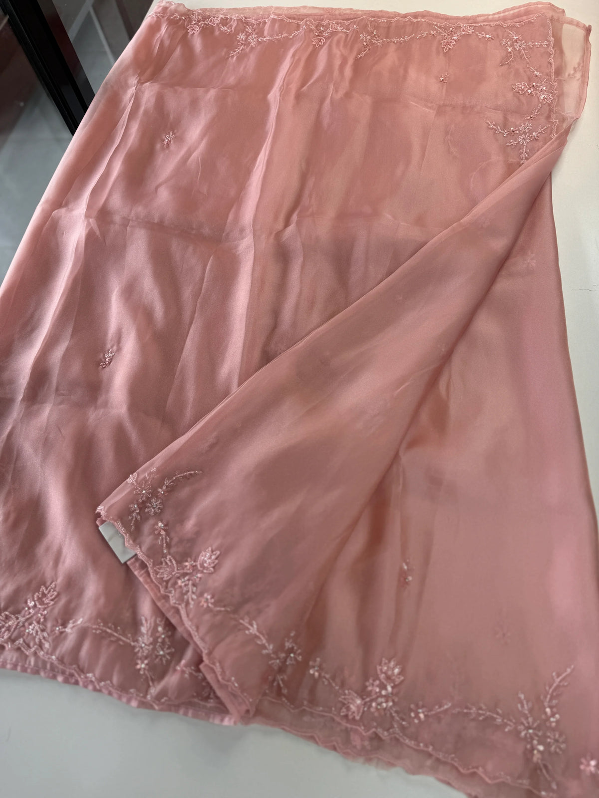 Satin organza saree/ AM100