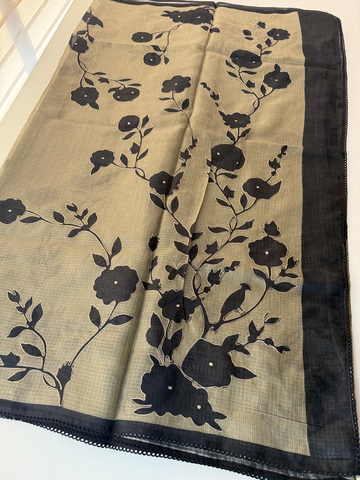 Kotta saree with appliqué/ RH298