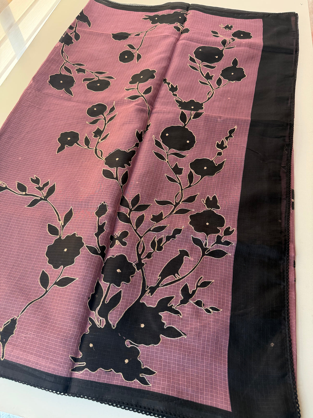 Kotta saree with appliqué/ RH298