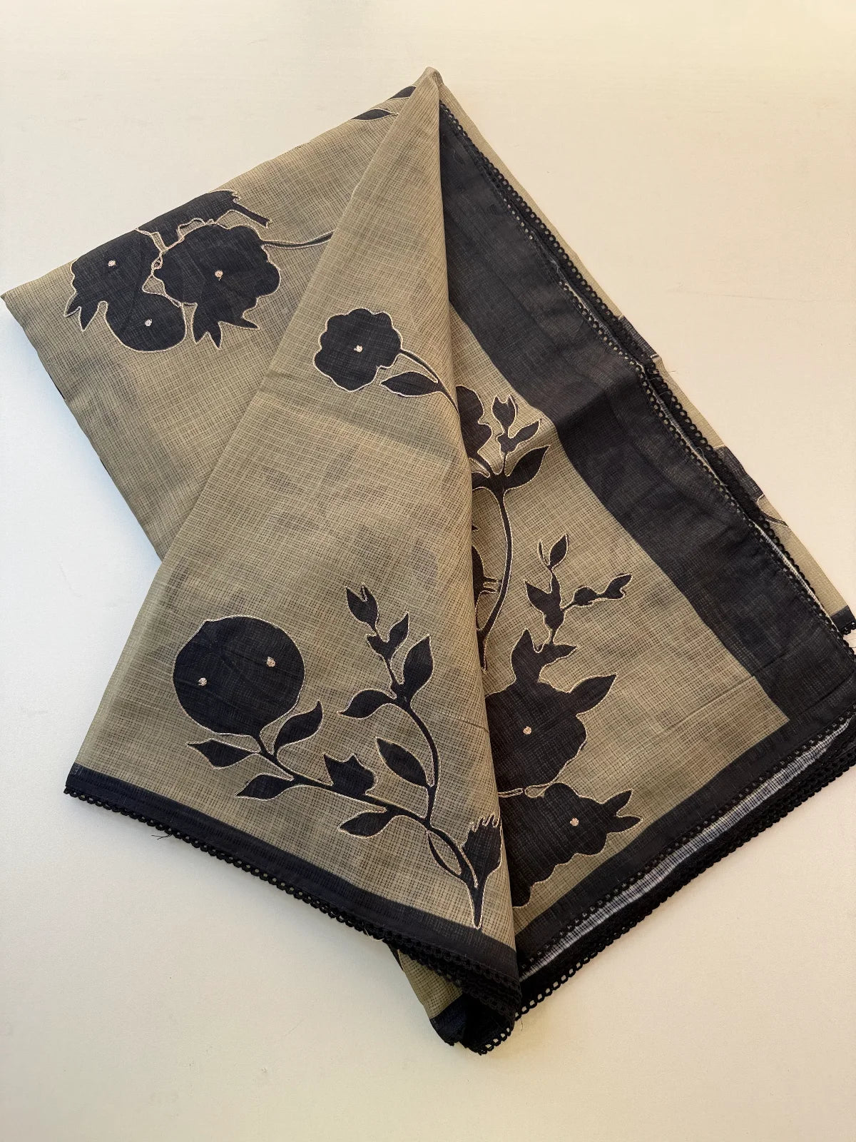 Kotta saree with appliqué/ RH298