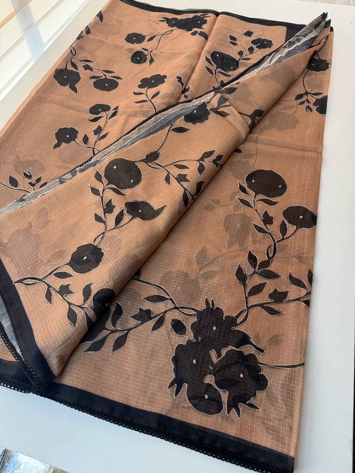 Kotta saree with appliqué/ RH298
