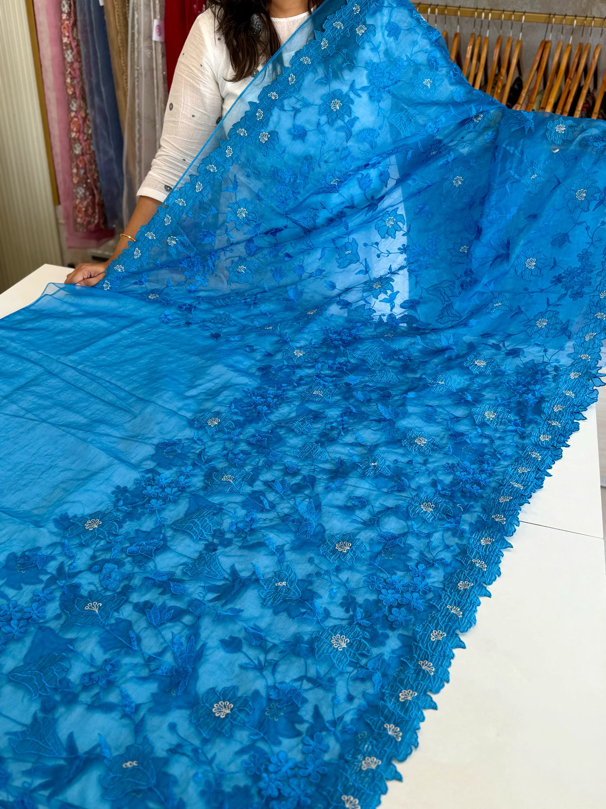 Soft organza party wear saree/ CW839