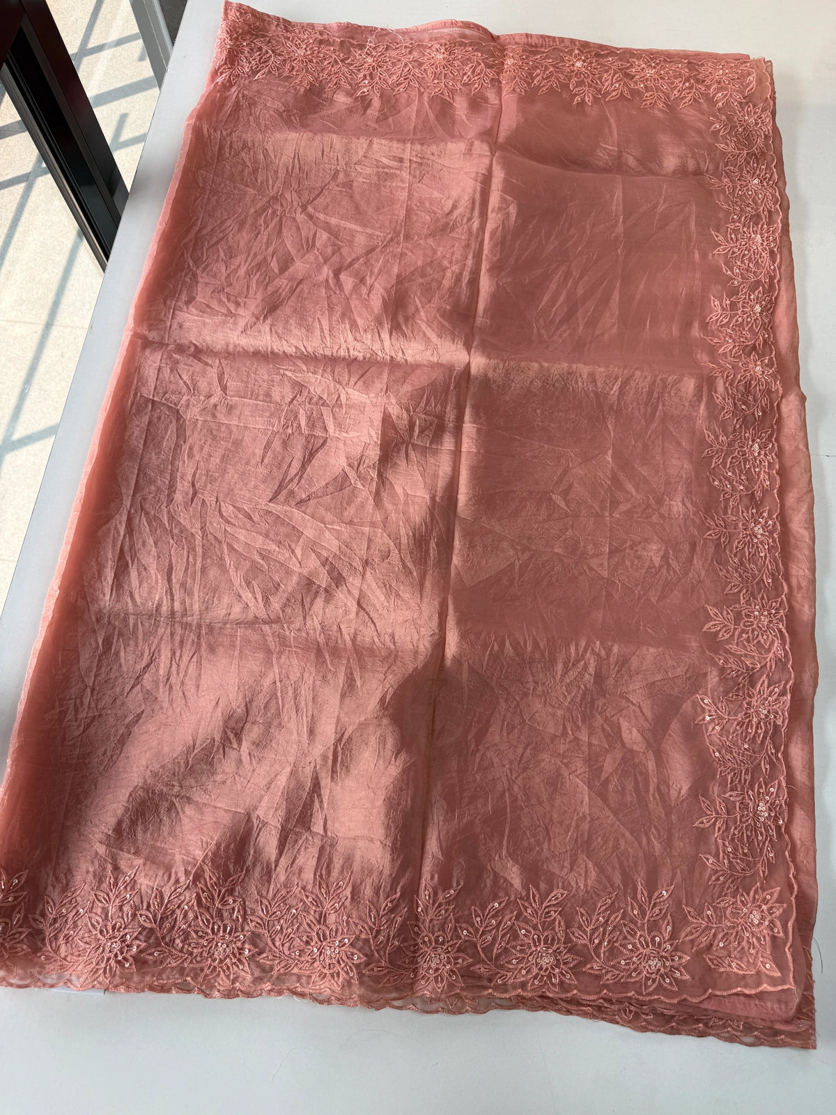 Crushed Organza Saree/ BJ3183