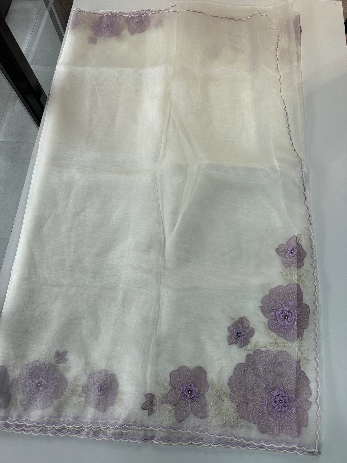 Glass Organza Saree/ HW328