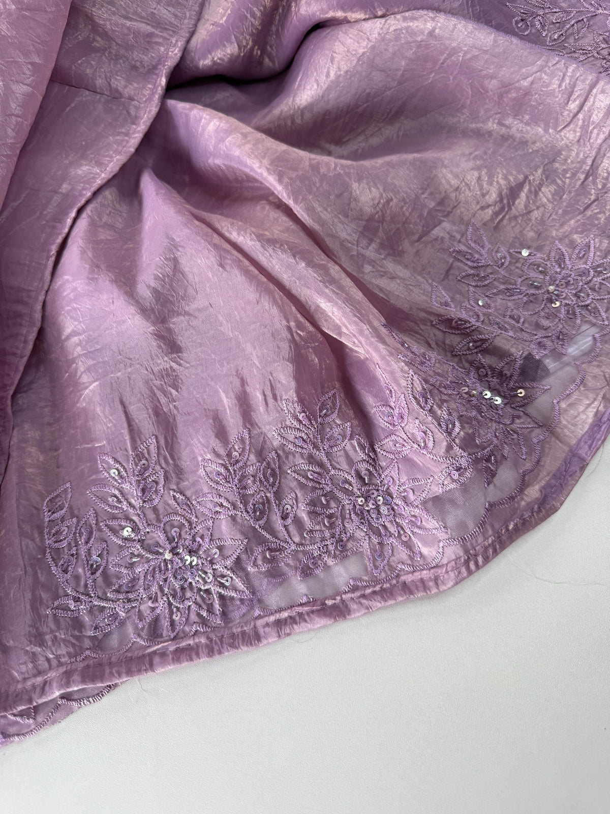 Crushed Organza Saree/ BJ3183