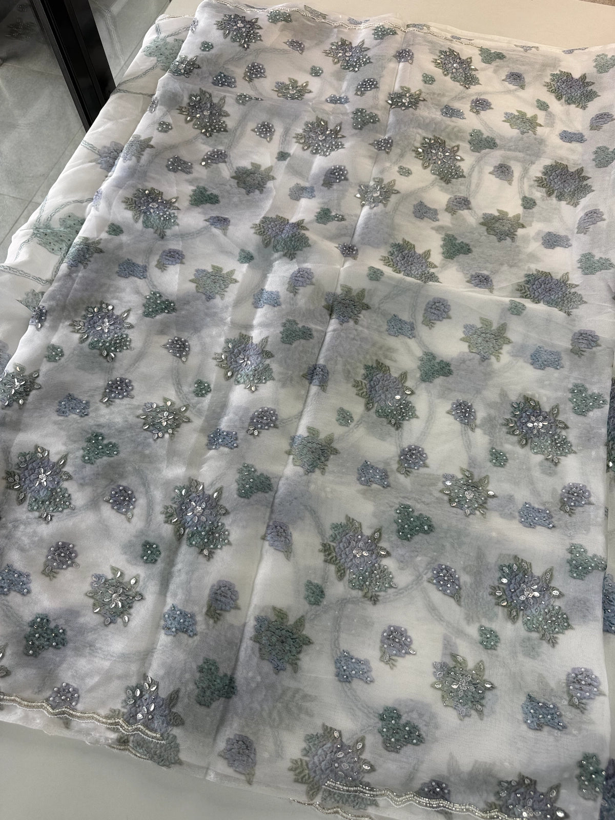 Georgette Organza Saree/ DD32